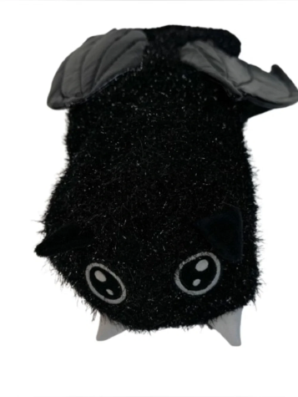 Black Fuzzy Bat Costume for Dog